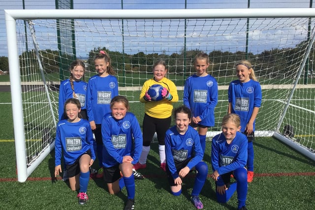 Stakesby Primary Academy girls' football team - winners of a recent tournament.