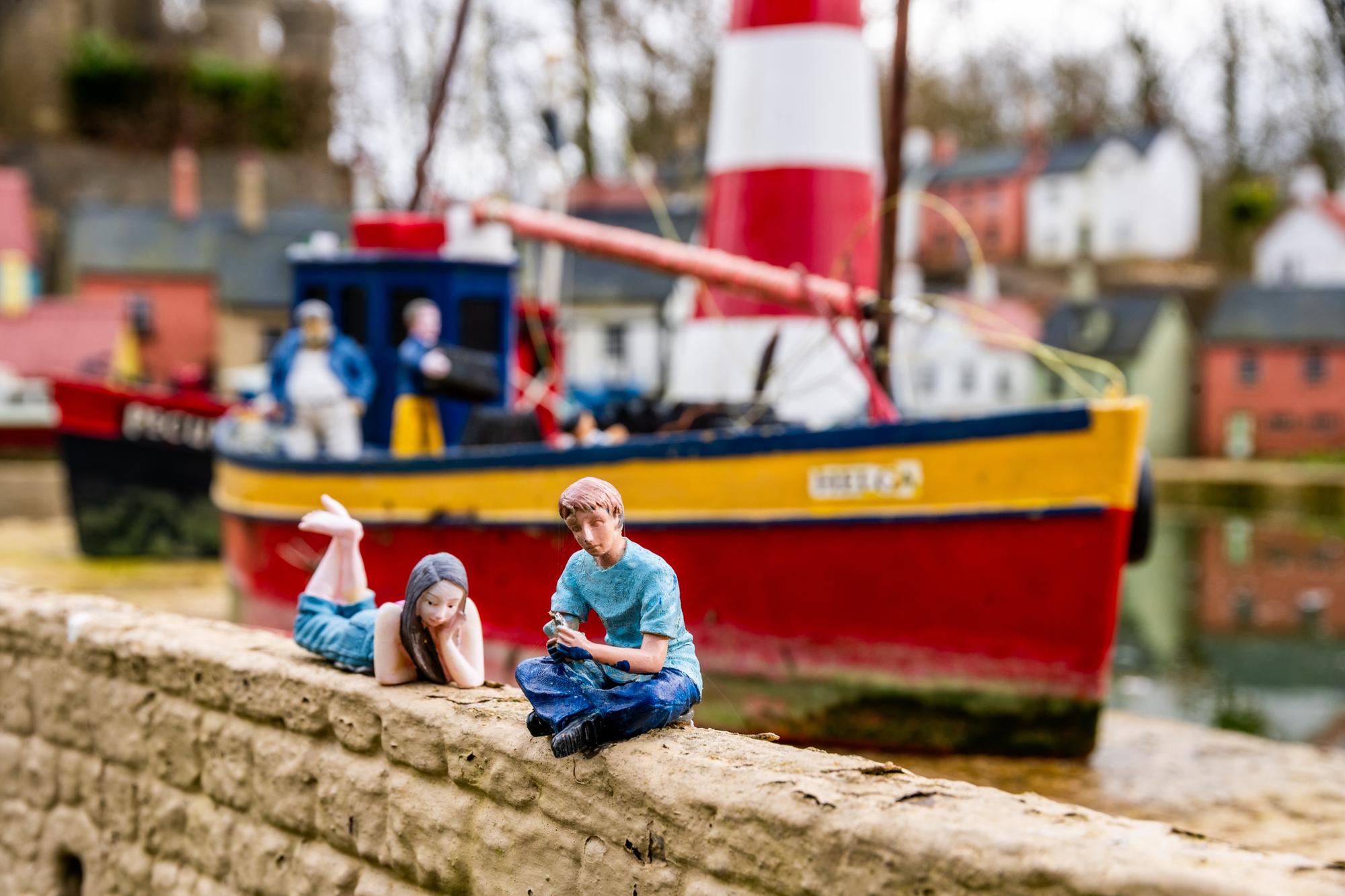 Bondville Model Village, Sewerby Road, Sewerby, Bridlington, East Yorkshire, a hidden gem on the coast with an enchanting model village showcasing over 200 intricately crafted buildings, figurines, windmill, harbour and a castle ruin.