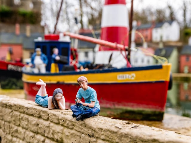 Bondville Model Village, Sewerby Road, Sewerby, Bridlington, East Yorkshire, a hidden gem on the coast with an enchanting model village showcasing over 200 intricately crafted buildings, figurines, windmill, harbour and a castle ruin.