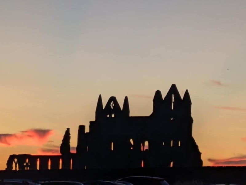 What an awesome silhouette of Whitby Abbey.