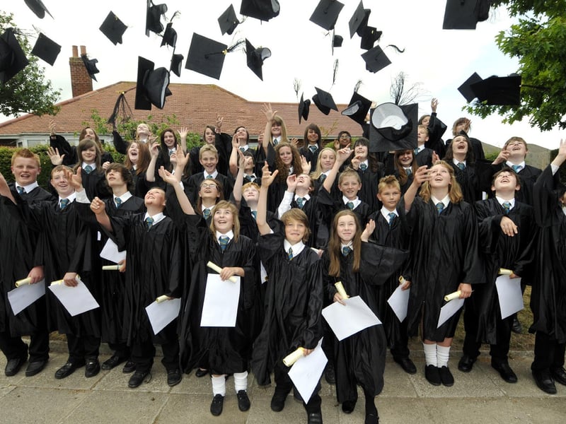 Scalby School year 8 students celebrate their 'graduation'.
102754a