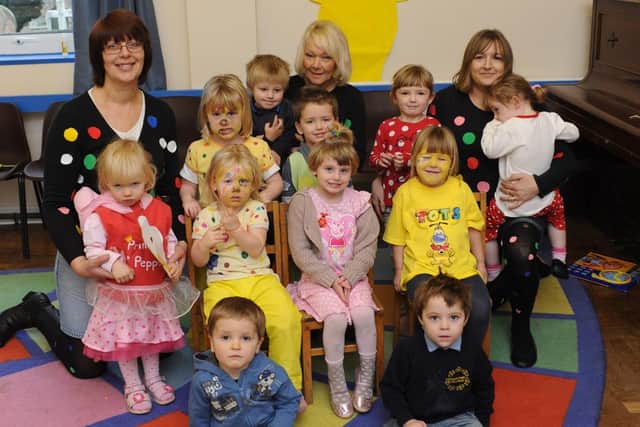 Flamborough Pre-School enjoy the Children in Need Day in 2010. PA1046-20a