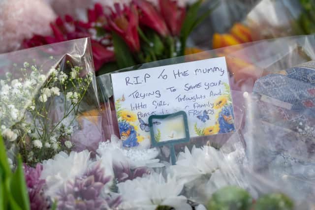 Tributes have been left near the scene in Withernsea
