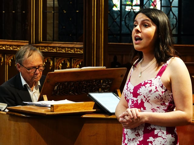 Soprano Anna Dias performing a solo recital accompanied by pianist David Murray in St Martin-On -The- Hill Church