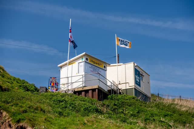 Lifeguard hut at Cayton Bay.