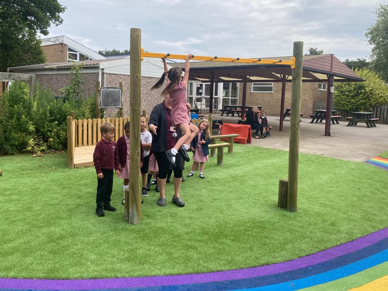 It has taken the School Business Manager, Jo Ward, six years to complete the new playground due to a lack of funds. Thankfully, kind donations made the project possible.