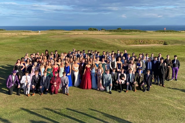 The whole year posing for a picture.