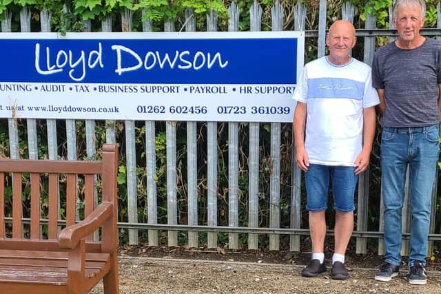 Nigel Trotter, left, beat Geoff Price in the Dukes Park Over-60s Merit