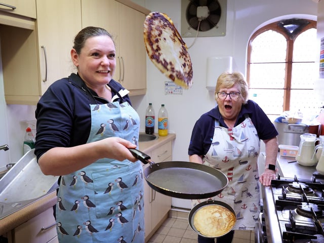 The Sea Cadets kitchen worked hard to keep the skippers fed