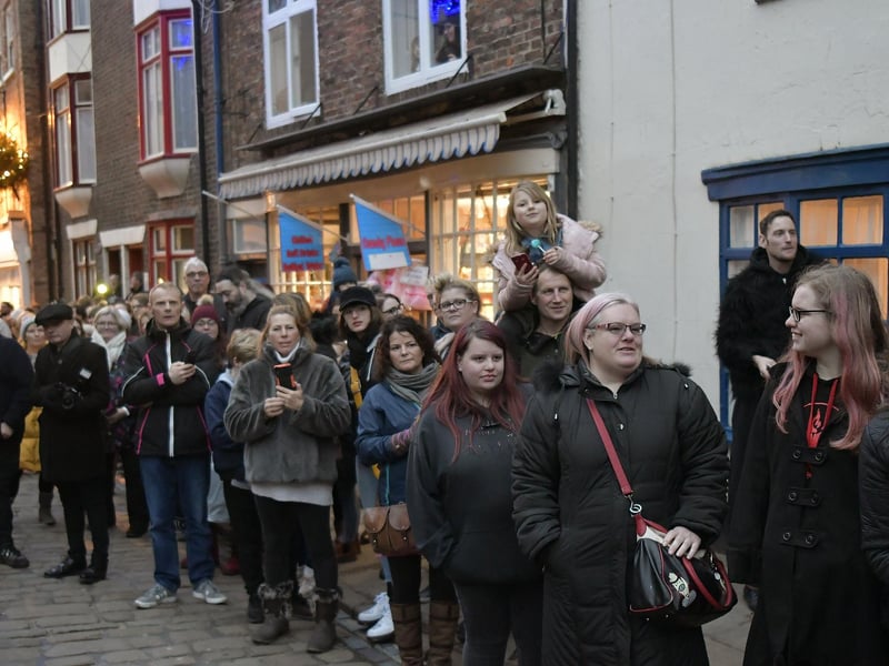 The crowds line Whitby's Church Street to enjoy the spectacle.
picture: Richard Ponter