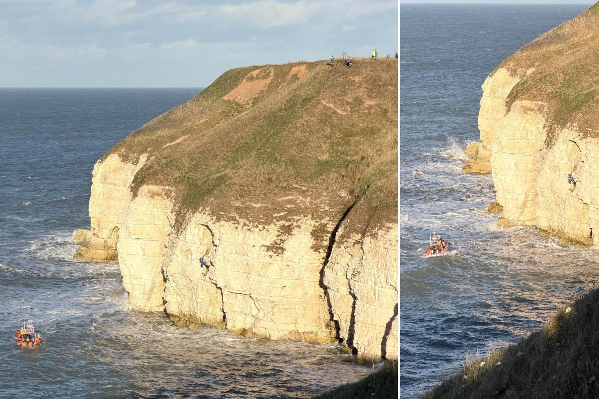 Multi-agency rescue after four get into difficulty at Thornwick Bay