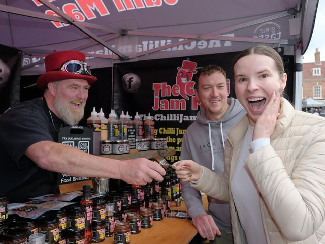 A sample of the chilli jam ready to taste!picture: Richard Ponter, Visit Malton CIC
