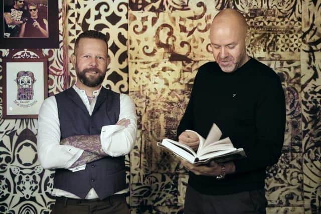 Scarborough musician Bruce Dickinson (left) is opening a new music school in Yorkshire with Adam Bushell (right).