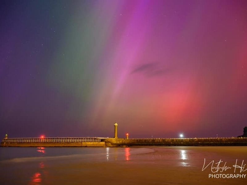 Another cracking image of the aurora off Whitby beach.picture: Natasha Hill.