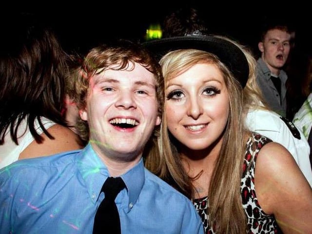 Damo and Hayley in the George.