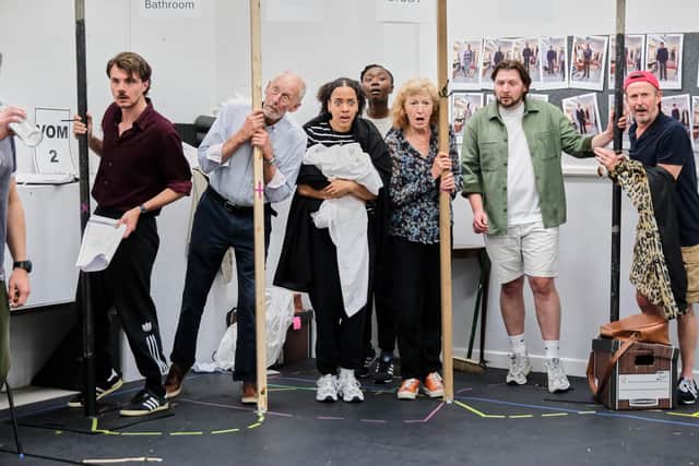 Called ‘the funniest farce ever written’, Noises Off follows the on and off-stage antics of a touring theatre company (credit: Tony Bartholomew)