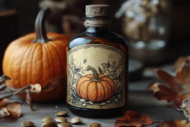 Pumpkin seed oil has a strange colour changing phenomenon, essentially, when you see it in the bottle it looks red, but when you use it in a dressing it appears green. Photo: AdobeStock