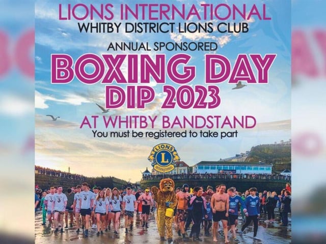 Whitby Lions Boxing Day Dip will take place in Whitby on December 26. This fun and frantic event has now been running over the last 45 years, seeing numbers soar from a handful of local citizens to over 150 eager individuals travelling from far and wide, desperate to run into the wintery ice cold waves of the North Sea.