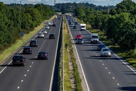 Traffic on the A64.