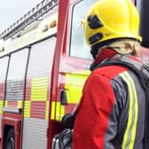 Fire crews attend a blaze.