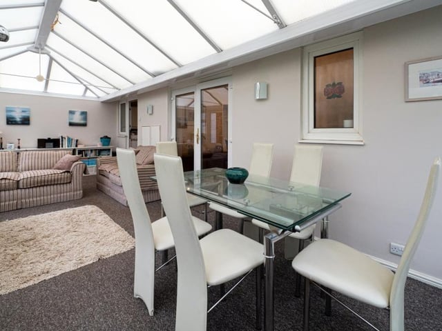 An alternative view of the rear conservatory.