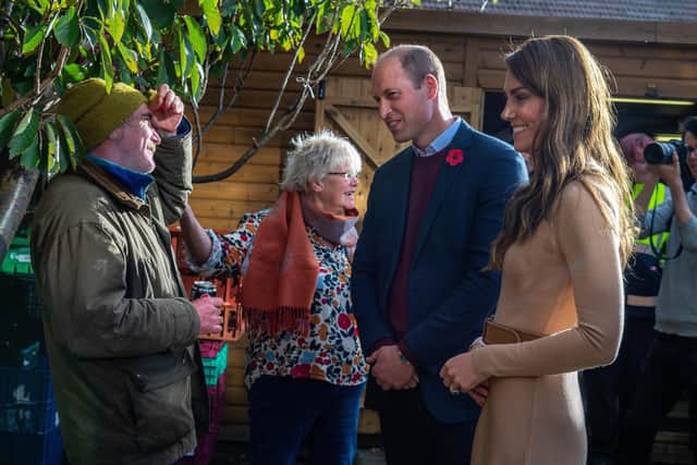 The Prince and Princess of Wales met staff and service users at the Rainbow Centre. Picture Bruce Rollinson