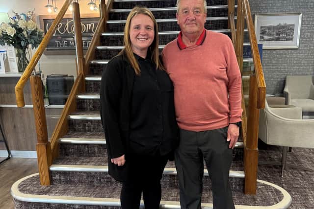 General Manager Natalie Gill with Andy Lawler