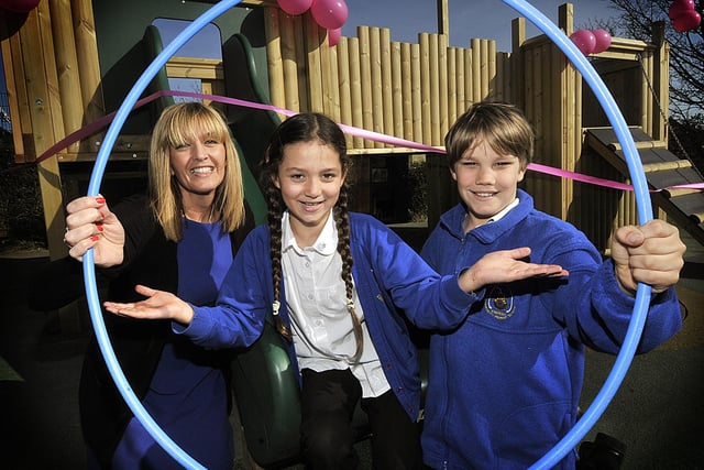 Stakesby Primary school holds an open day. Pictured is deputy head Helen Tillson with pupils Amber Clews and Havey Coullie.
