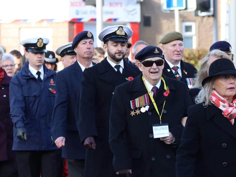 Veterans proudly march on Remembrance Day.