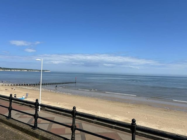 Gorgeous view of of the blue sky and blue sea.