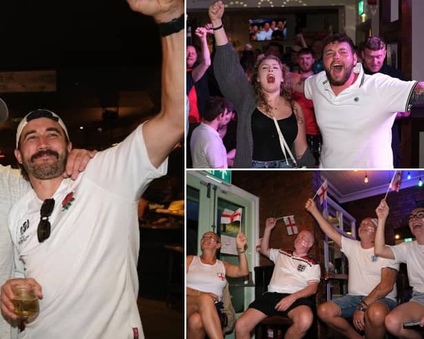 Is it coming home? Fans out in Scarborough pubs watching the World Cup last eight match between England and Norway.