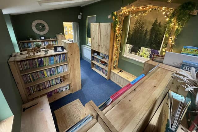 The revamped Hawsker-cum-Stainsacre School library.