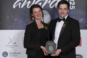 Tom Heywood of Pignut with the Sustainability Excellence Award at the Craft Guild of Chefs Awards.