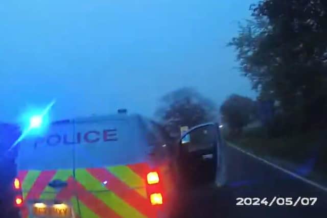 Police stopped the car at around 9pm on Tuesday evening