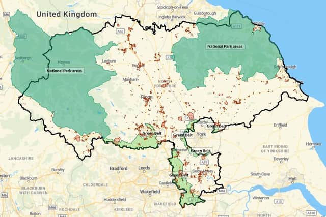 Potential development sites submitted so far to the council.  Image: North Yorkshire Council.