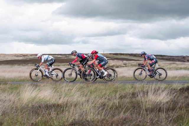 2025 Lloyds Tour of Britain Women - Stage 1: Dalby Forest to Redcar - Lorena Wiebes (Team SD Worx - Protime), Ally Wollaston (FDJ - SUEZ), Marta Jaskulska (CERATIZIT Pro Cycling Team), Mara Roldan (Team Picnic PostNL) - Picture by Elliot Keen/British Cycling via SWpix.com