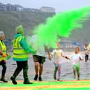 The Whitby Colour Run on Whitby's West Cliff Beach, 2024. photo: Richard Ponter