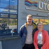 York and North Yorkshire Mayor David Skaith with Scarborough and Whitby Alison Hume MP at Scarborough UTC.  Courtesy Anttoni Numminen