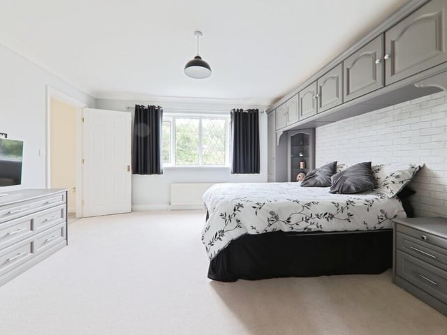 One of five double bedrooms in the property.