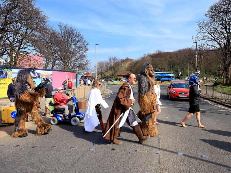 Making an intergalactic crossing on Burniston Road.