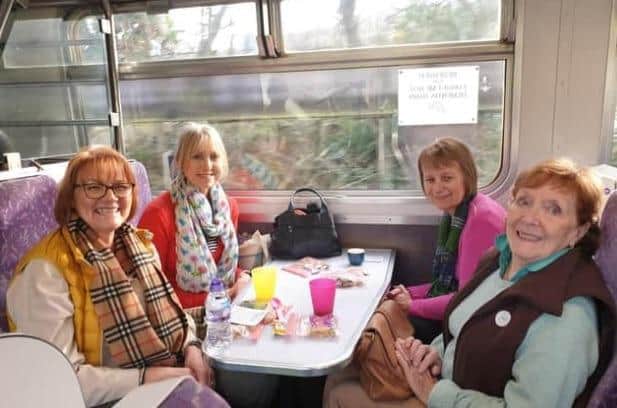 Alzheimer's Society enjoy a ride on the Forget Me Not train.