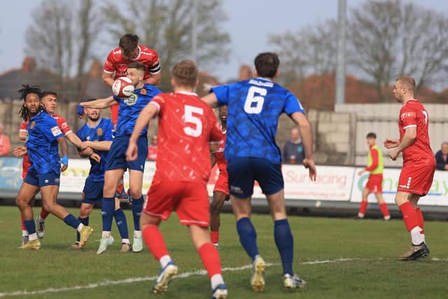 Bridlington Town lost 2-0 at home to Belper Town. Photo by TCF Photography
