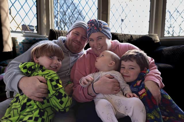 35-year-old Hayley Cragg was diagnosed with breast cancer in 2021 while pregnant with her third son.