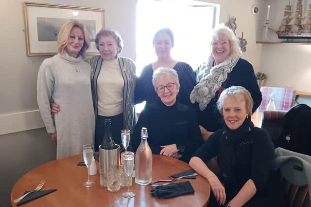 The friends' reunion for Barbara Benson-Smith, at The Hart Inn, Sandsend.