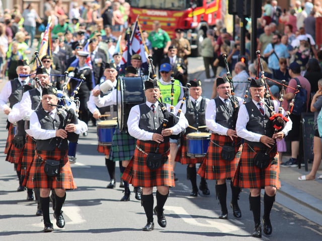The streets of Bridlington were bustling as the parade made its way through the town.