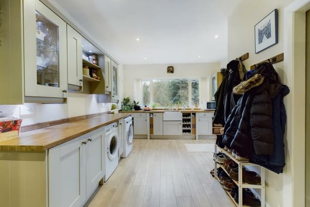 The expansive ground floor design allows for cloakroom space.