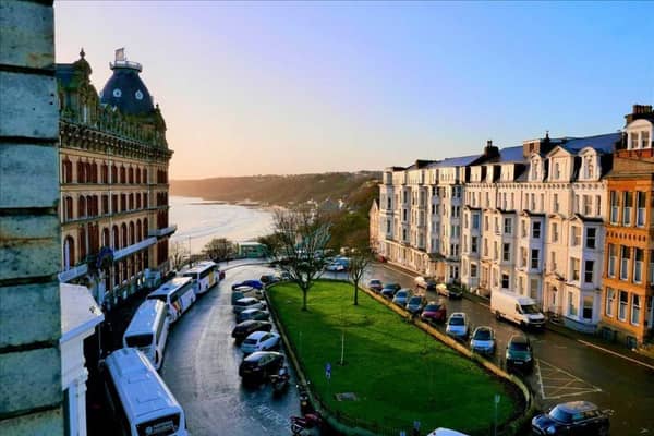 The apartment with sea views is spread across two floors in the building owned in Victorian times by jet ornament manufacturer William McBean.
