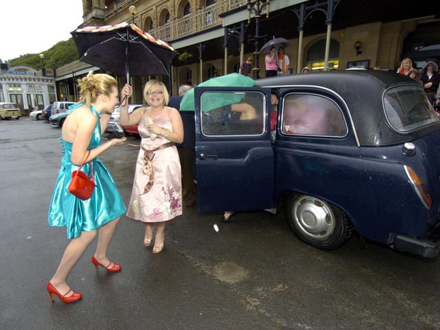 Graham School; Alternative limo for friends Leigh Kirby, Becky Head, April and Tilly Smith, Megan Parkinson, and Lucie Kilby.