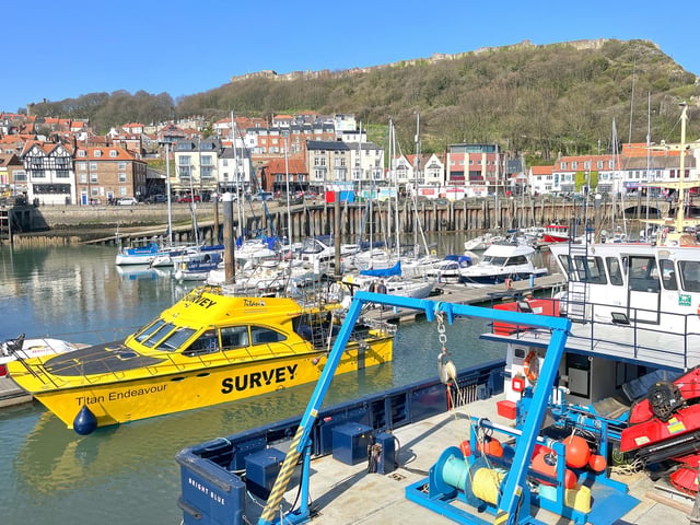 This great image of the harbour with the Titan Endeavour Survey boat was taken by Tony Freeman.