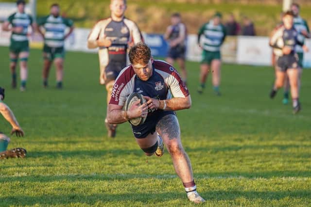 James Long scored a try for Scarborough RUFC Vikings just before half-time in their home win against Beverley at Silver Royd. Photo by Charlie Hopper